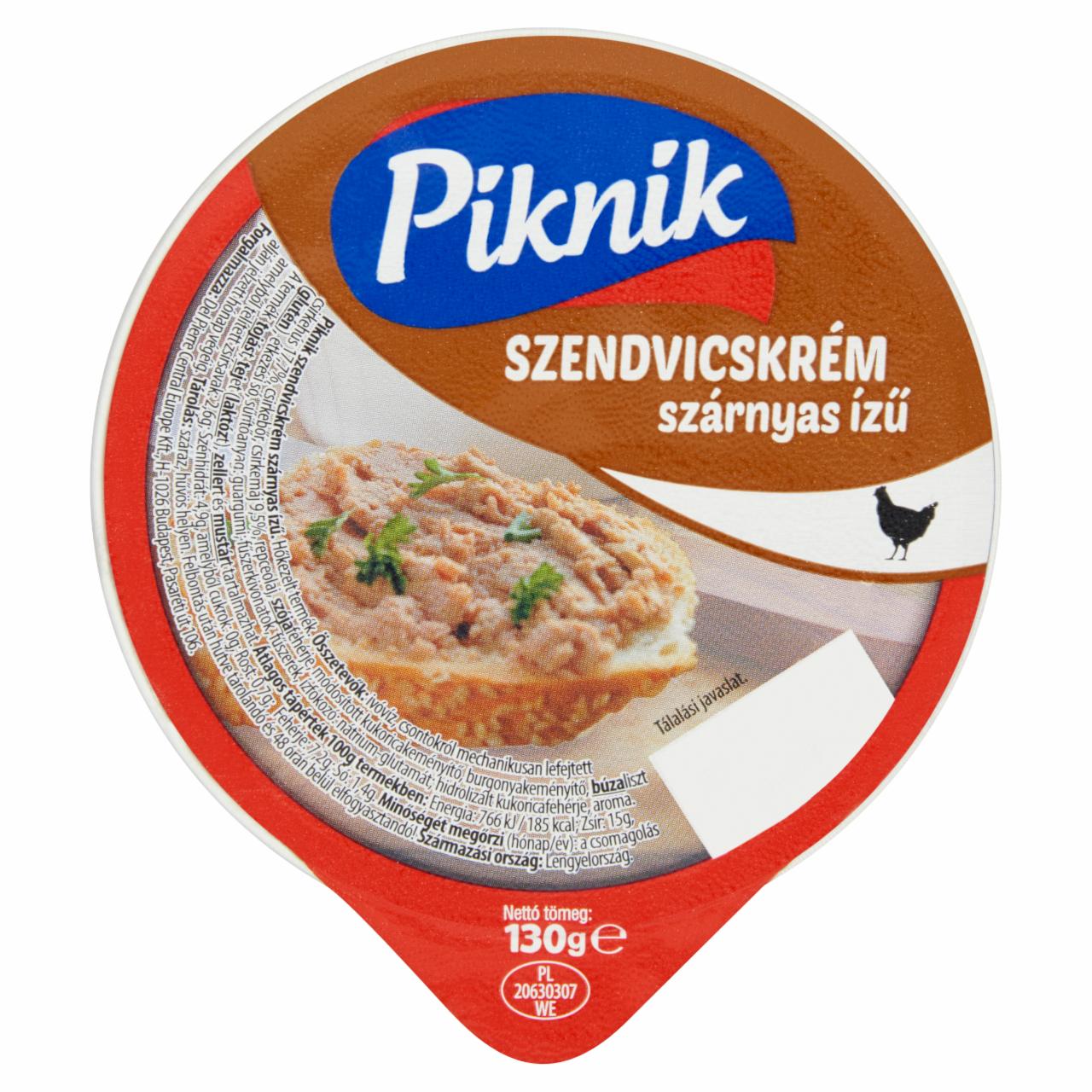 Képek - Piknik szárnyas ízű szendvicskrém 130 g
