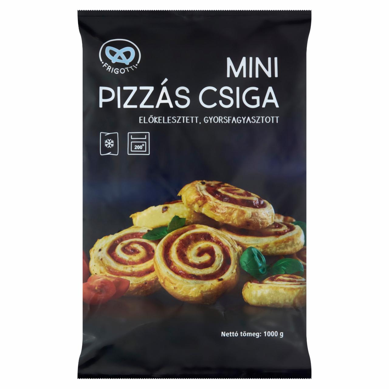 Képek - Frigotti előkelesztett, gyorsfagyasztott mini pizzás csiga 1000 g