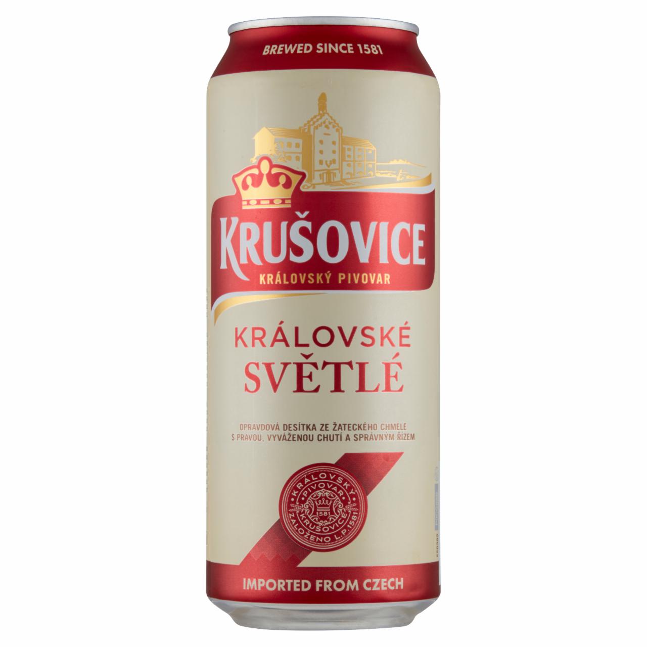 Képek - Krušovice Světlé eredeti cseh import világos sör 4,2% 0,5 l doboz