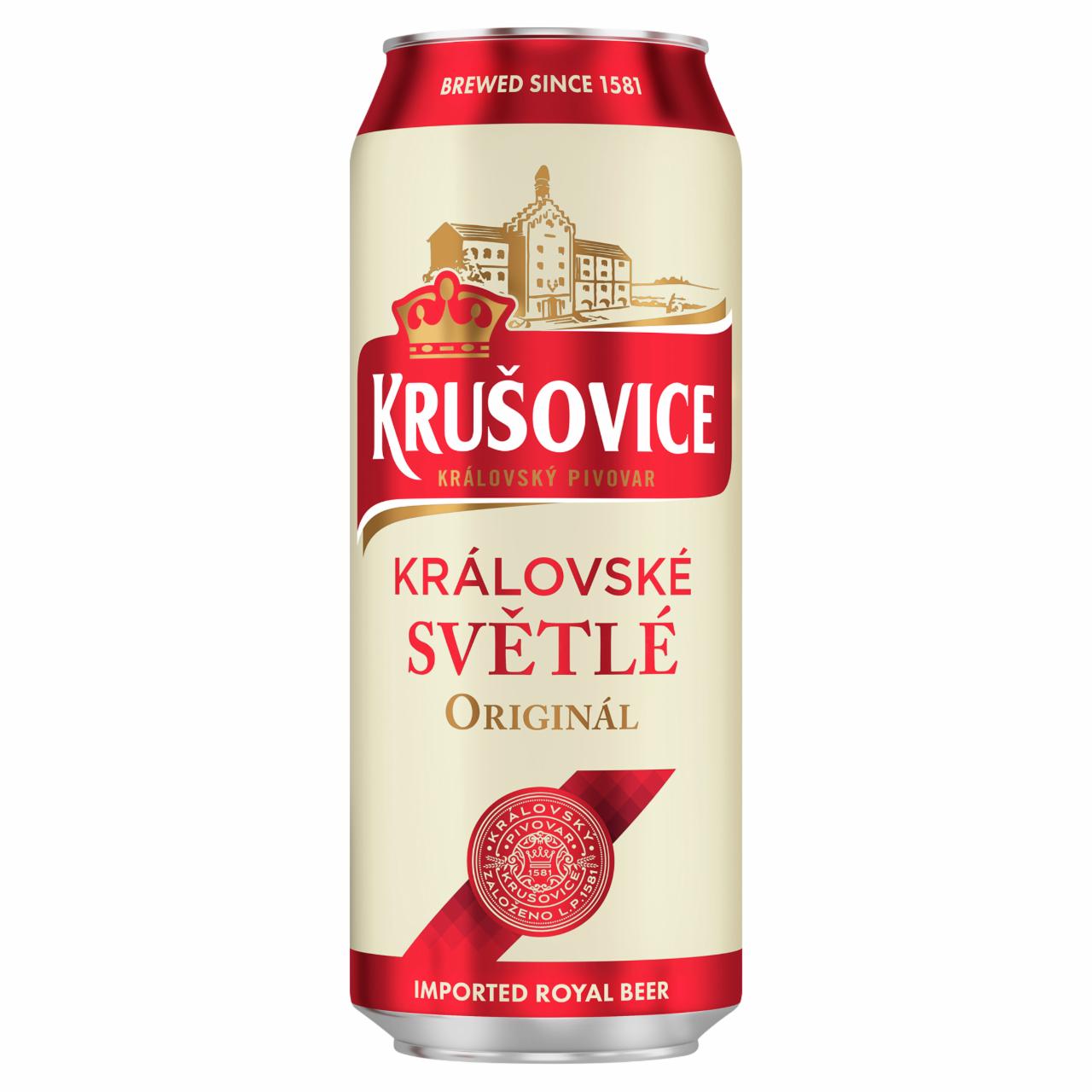 Képek - Krušovice Světlé eredeti cseh import világos sör 4,2% 0,5 l doboz