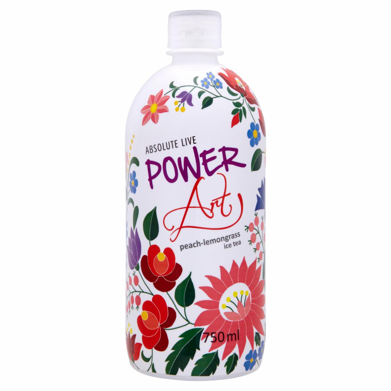 Képek - Absolute Live Power Art őszibarack-citromfű ízű szénsavmentes üdítőital 750 ml