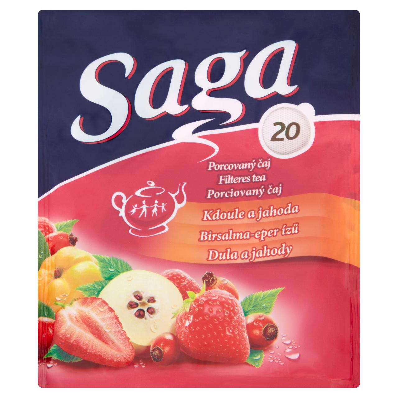 Képek - Saga birsalma-eper ízű gyümölcstea 20 filter 40 g