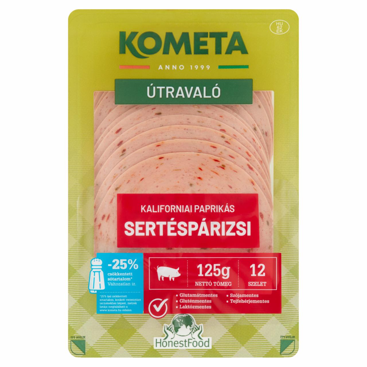 Képek - Kometa Útravaló kaliforniai paprikás sertéspárizsi 12 szelet 125 g