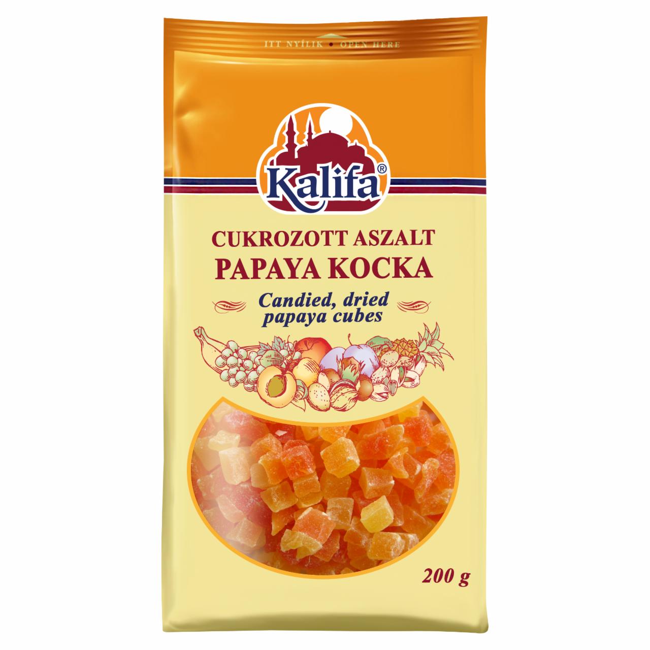 Képek - Kalifa cukrozott, aszalt papayakocka 200 g