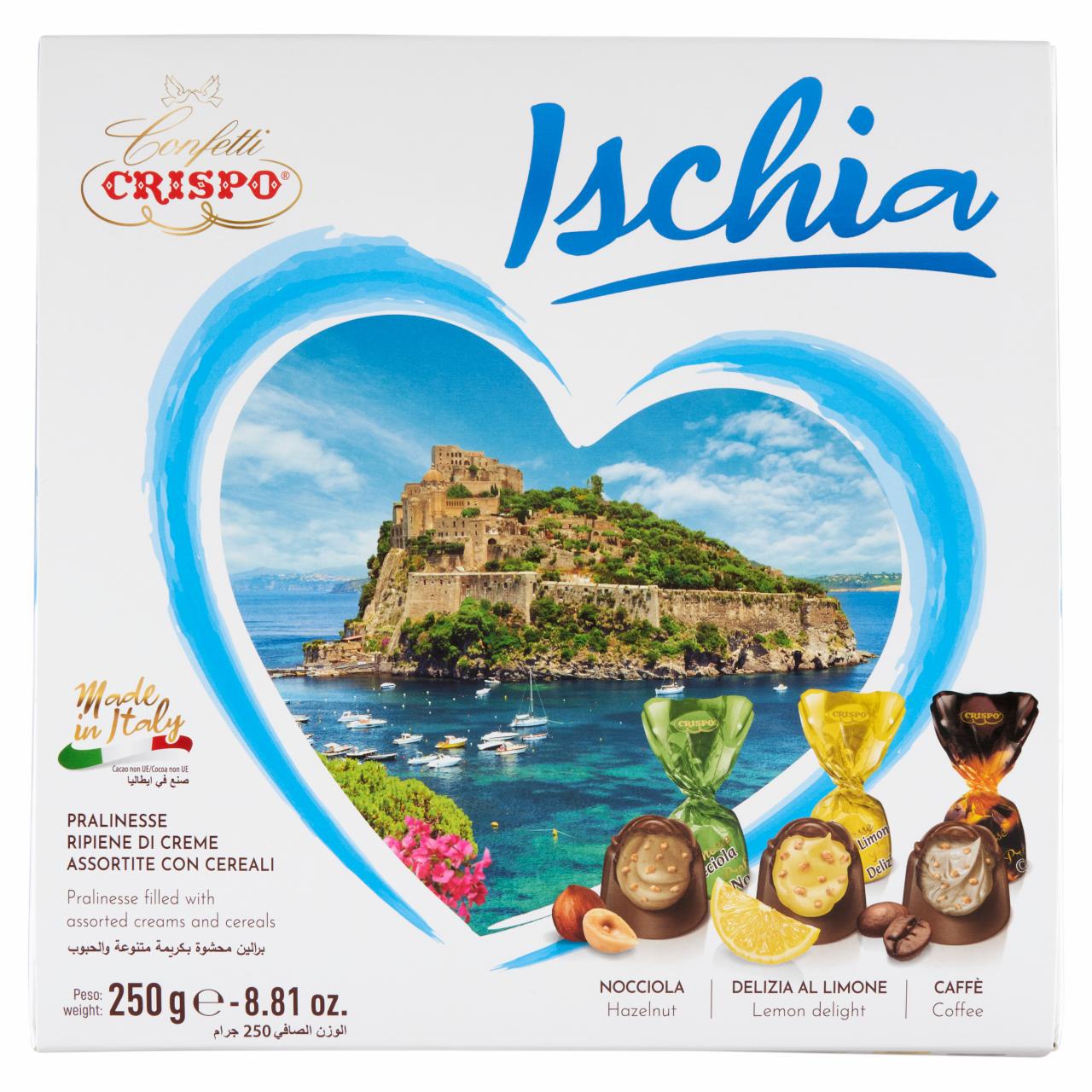 Képek - Crispo Ischia tejcsokoládé praliné válogatás 250 g 