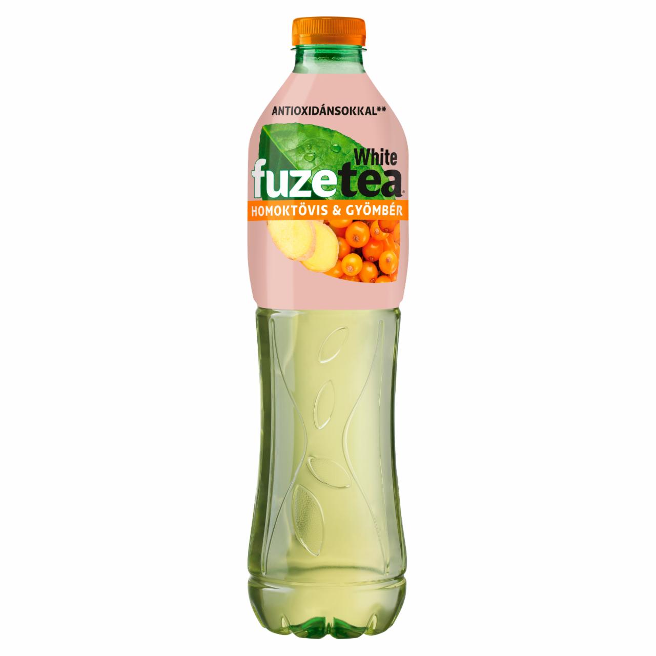 Képek - FUZETEA szénsavmentes, homoktövis és gyömbér ízű üdítőital fehér tea kivonattal, cukorral 1,5 l