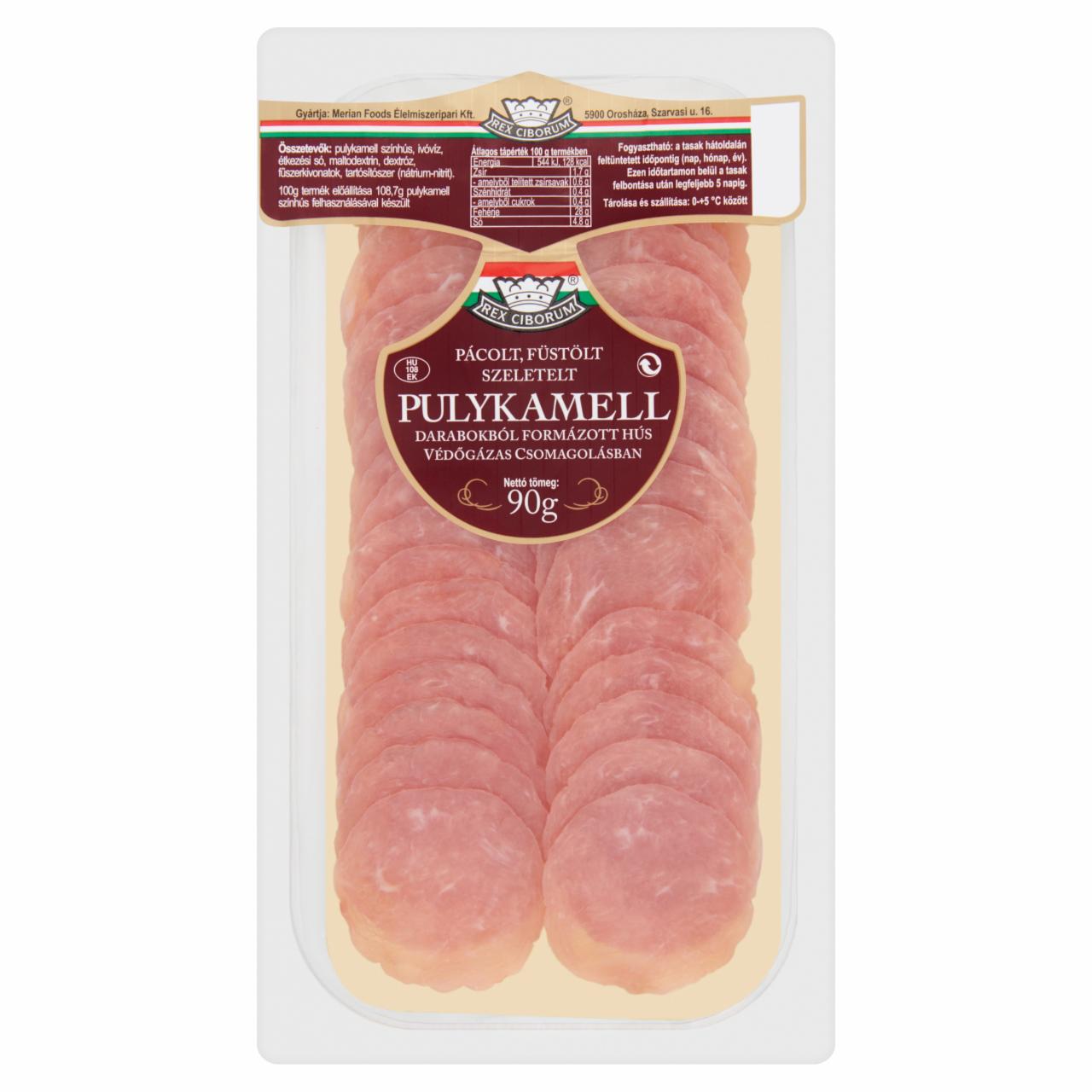 Képek - Rex Ciborum pácolt, füstölt, szeletelt pulykamell 90 g