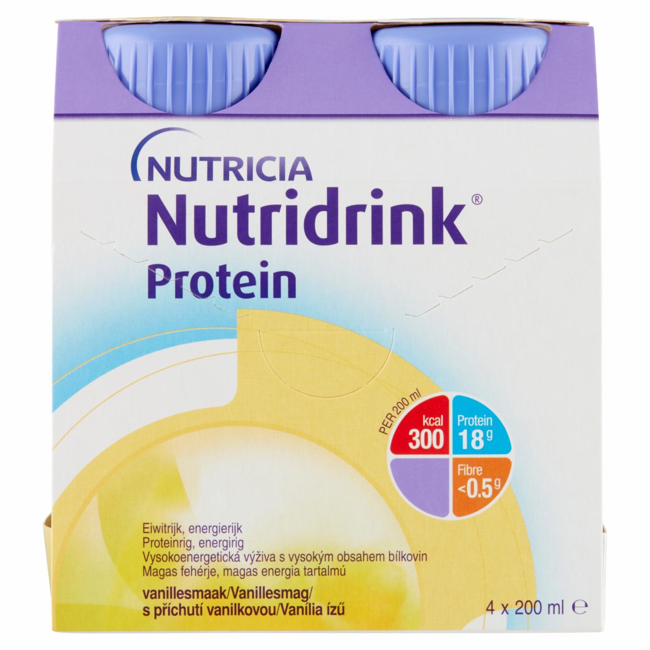 Képek - Nutridrink Protein vanília ízű speciális gyógyászati célra szánt élelmiszer 4 x 200 ml (800 ml)