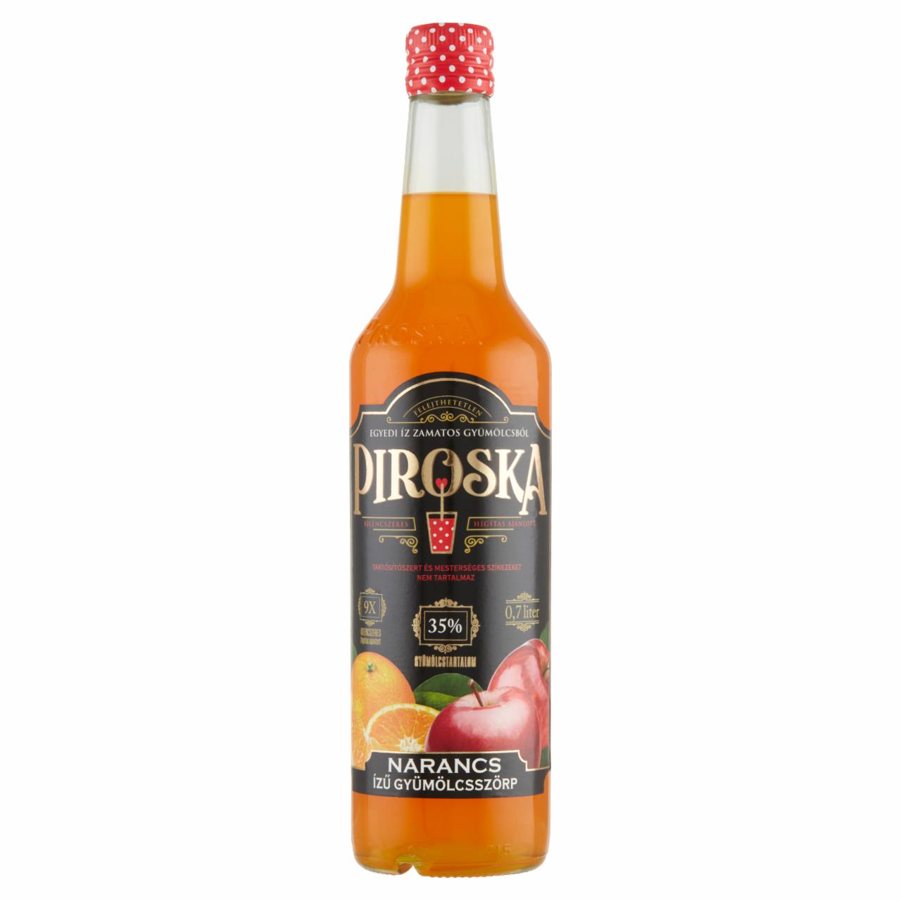 Képek - Piroska narancs ízű gyümölcsszörp 0,7 l