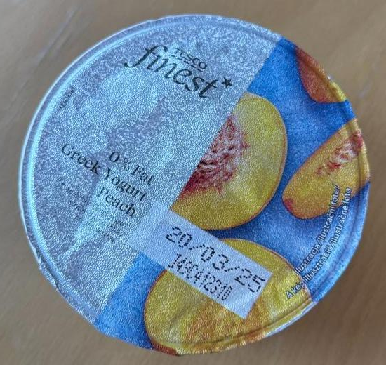 Képek - 0% fat Greek joghurt peach Tesco Finest