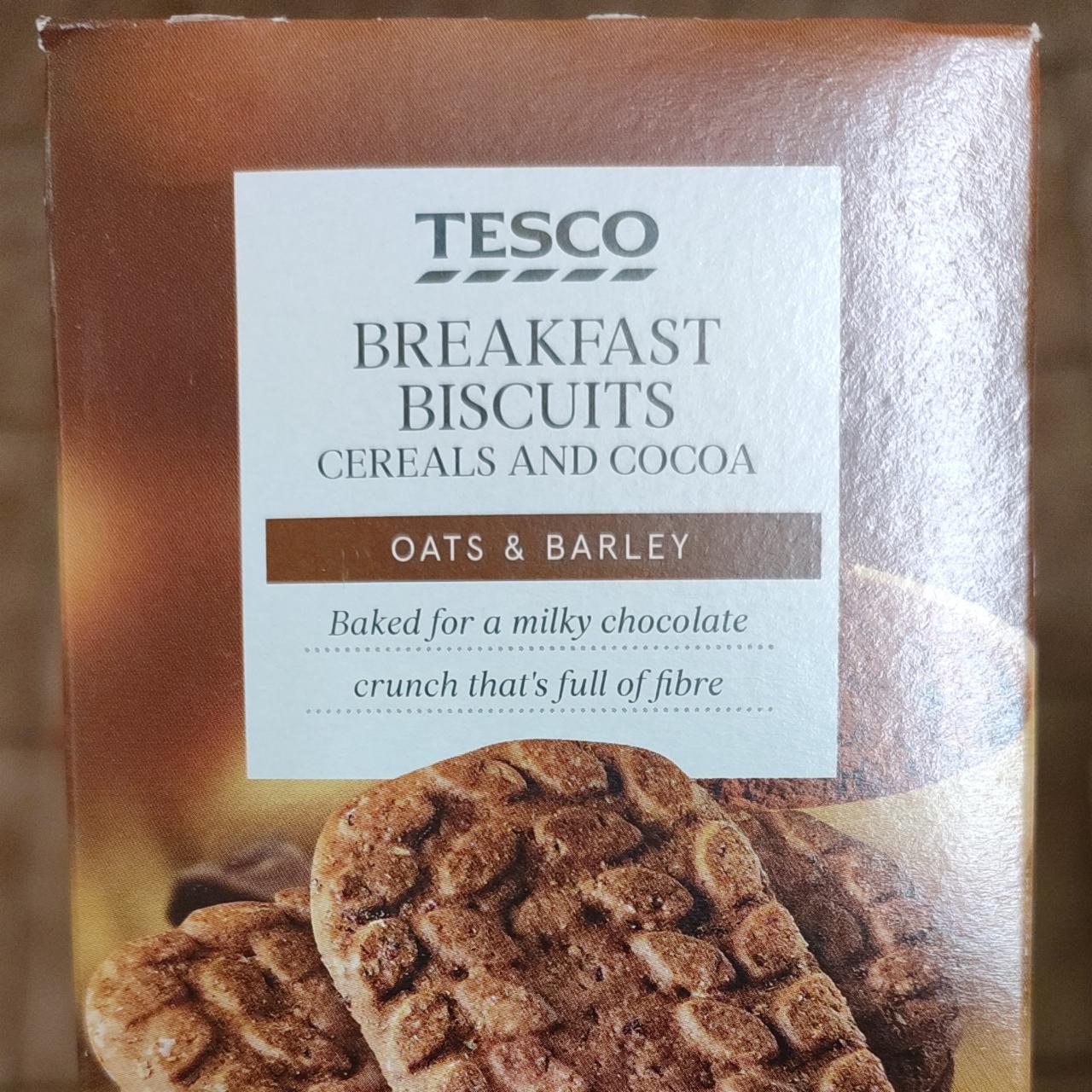 Képek - Tesco keksz csokoládédarabokkal, kakaóval és hozzáadott kalciummal, magnéziummal és vassal