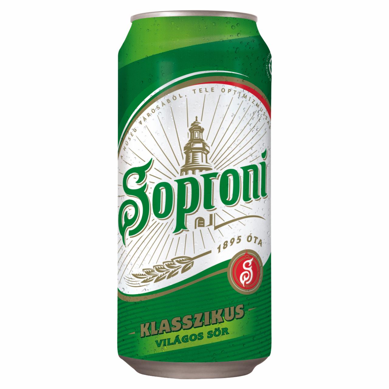 Képek - Soproni Klasszikus világos sör 4,5% 0,4 l