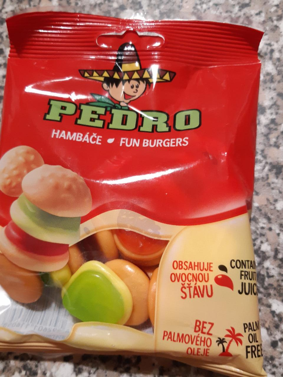 Képek - Pedro Fun Burgers gyümölcsös ízű gumicukor 80 g