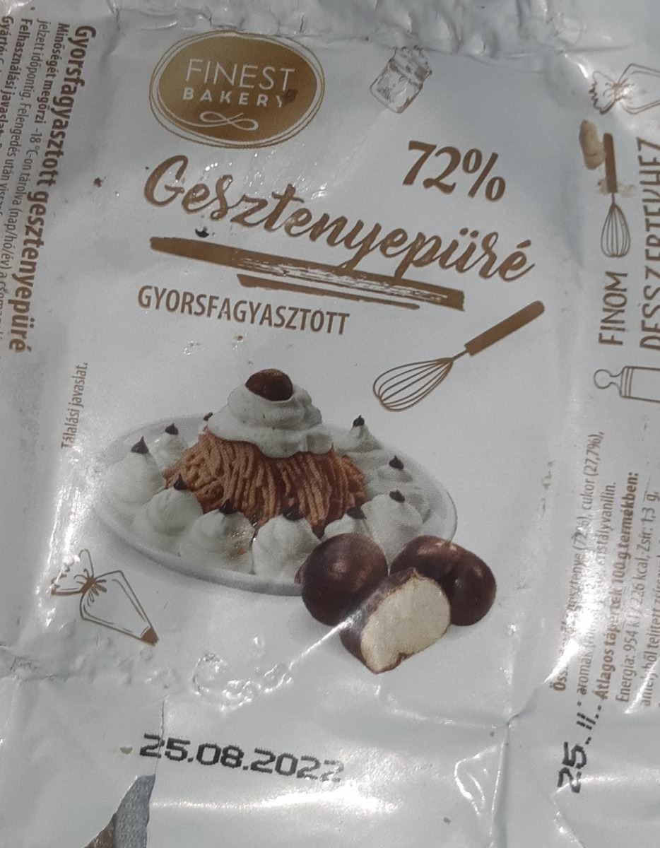 Képek - Gyorsfagyasztott gesztenyepüré Finest bakery