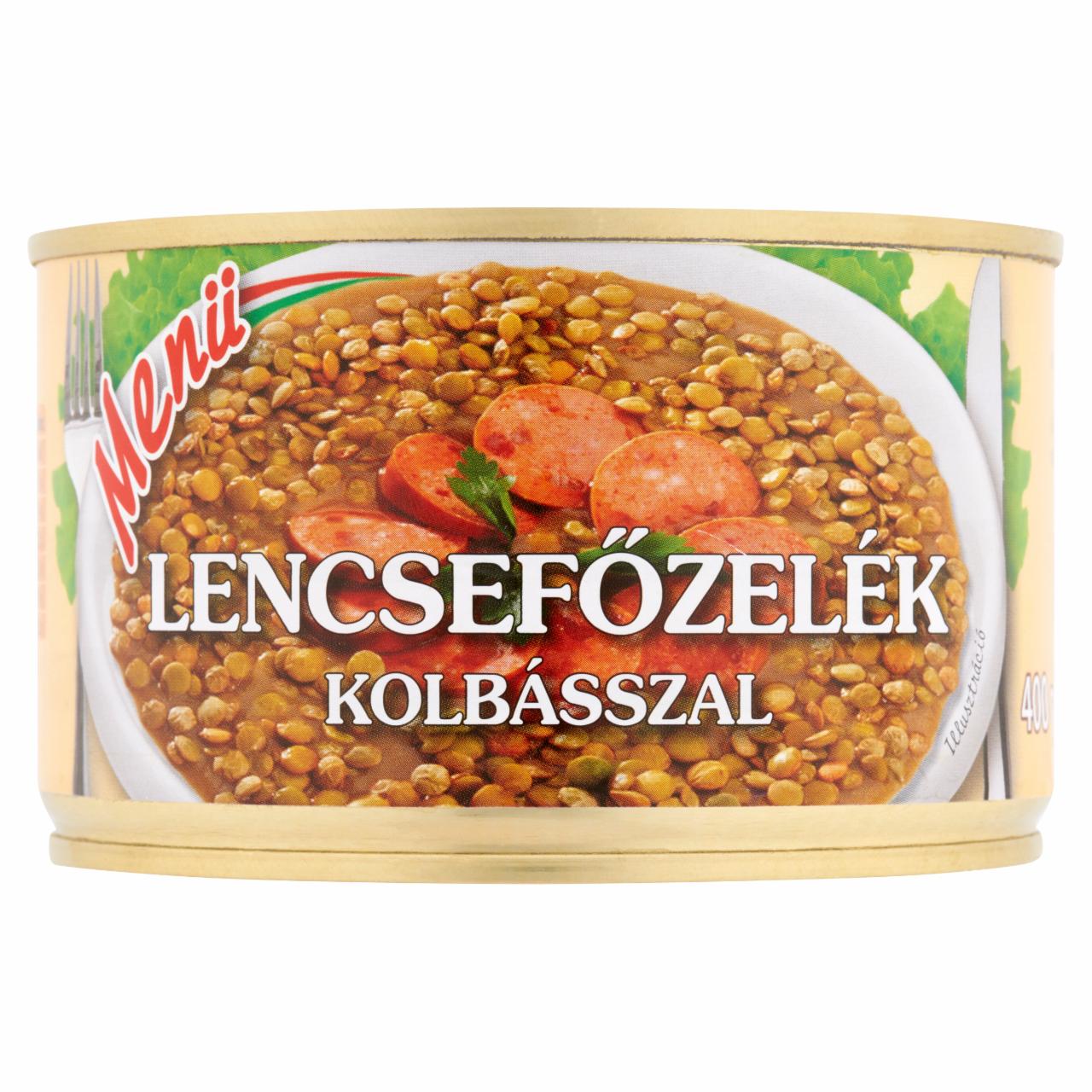 Képek - Menü lencsefőzelék kolbásszal 400 g