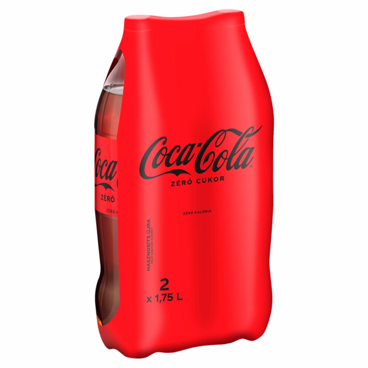 Képek - Coca-Cola Zero colaízű energiamentes szénsavas üdítőital édesítőszerekkel 2 x 1,75 l