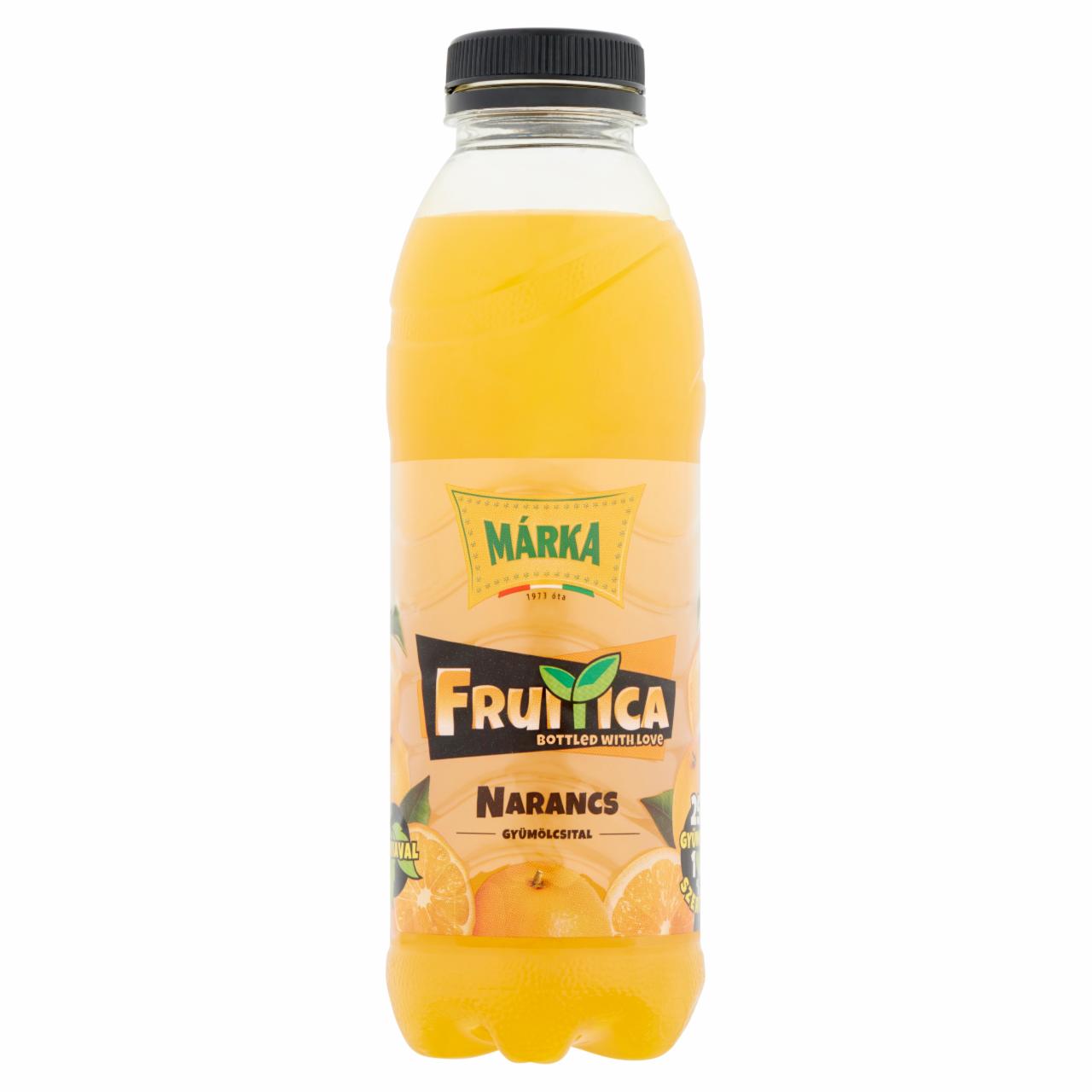 Képek - Márka Fruitica narancs szénsavmentes gyümölcsital cukorral és természetes édesítőszerrel 0,5 l