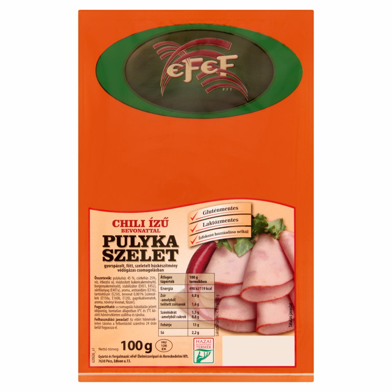 Képek - eFeF pulyka szelet chili ízű bevonattal 100 g