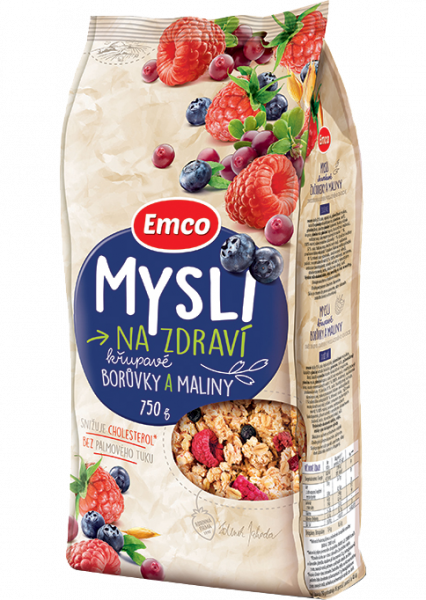 Képek - Mysli na zdraví křupavé borůvky a maliny Emco