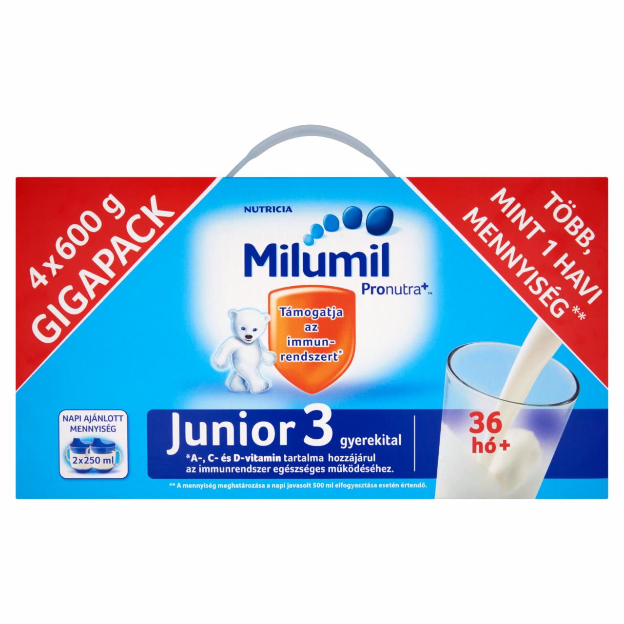 Képek - Milumil Junior 3 gyerekital 36 hó+ 4 x 600 g