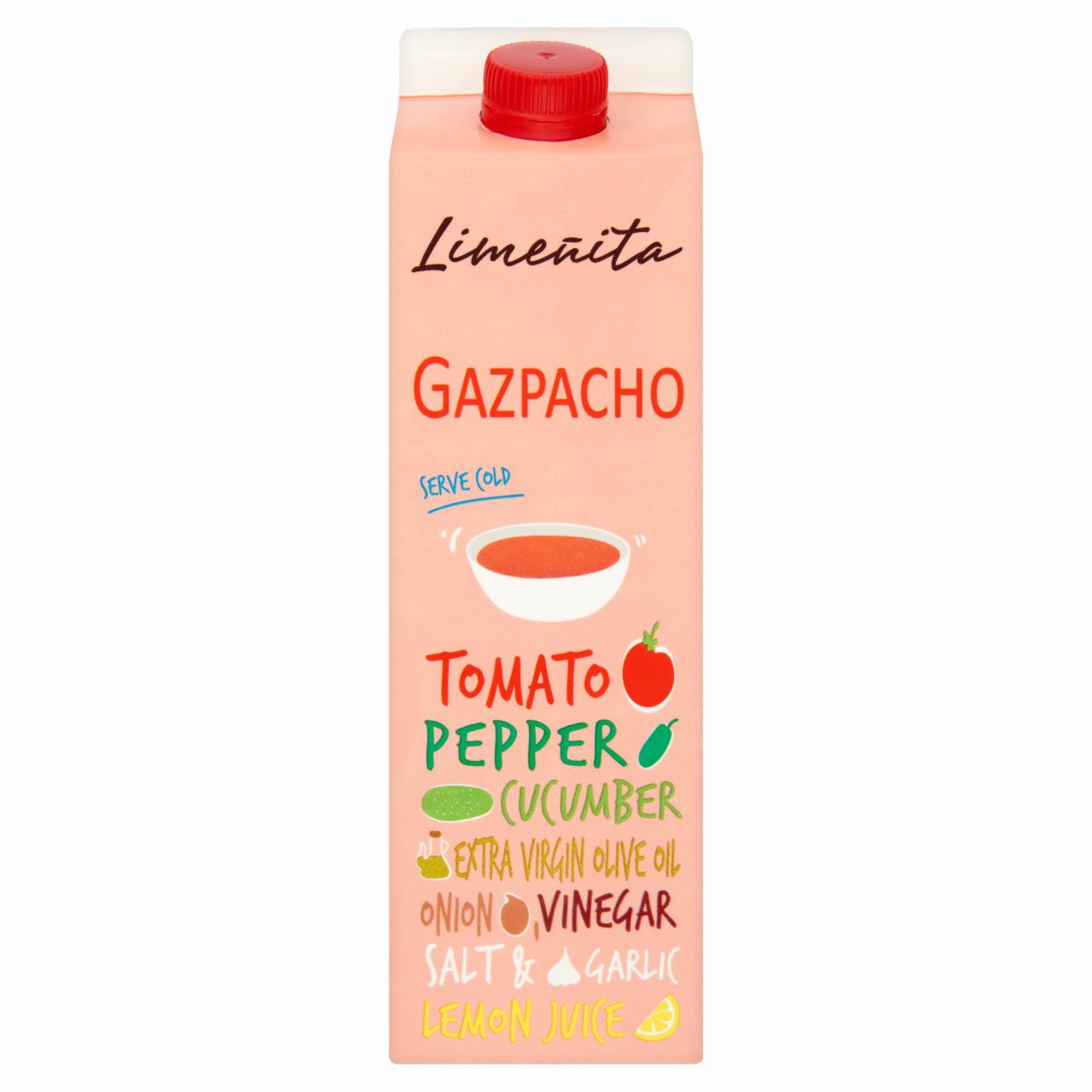 Képek - Limeñita Gazpacho tradicionális spanyol zöldségleves extra szűz olívaolajjal 1 l