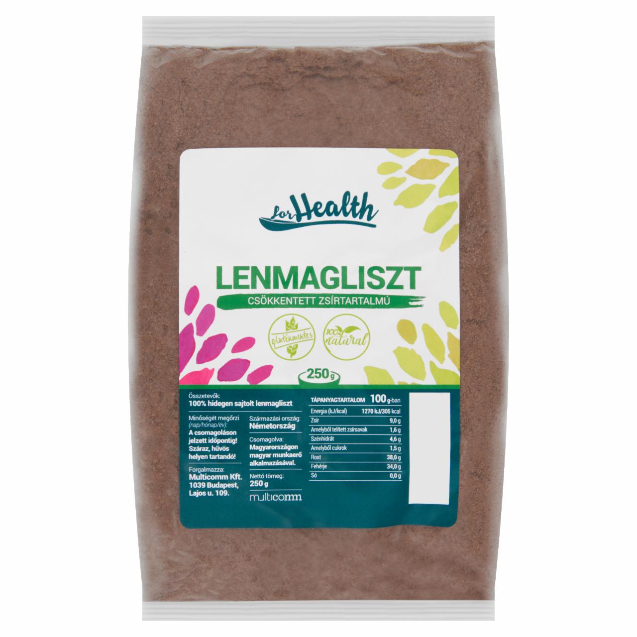 Képek - For Health csökkentett zsírtartalmú lenmagliszt 250 g