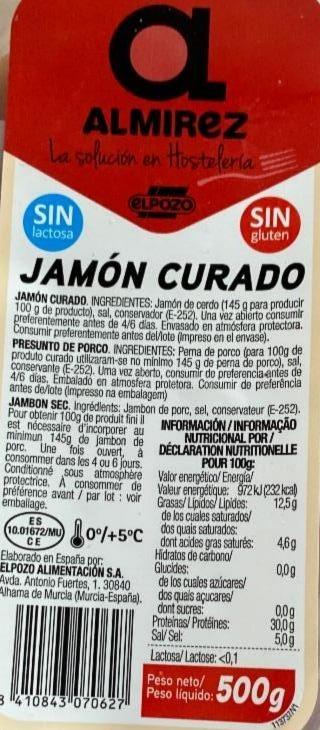 Képek - Elpozo Jamón Serrano szeletelt sonka 60 g