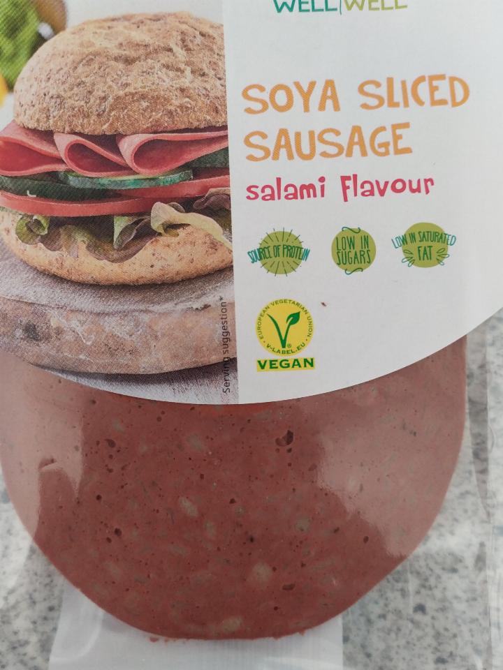 Képek - Soya sliced sausage salami flavour Well Well