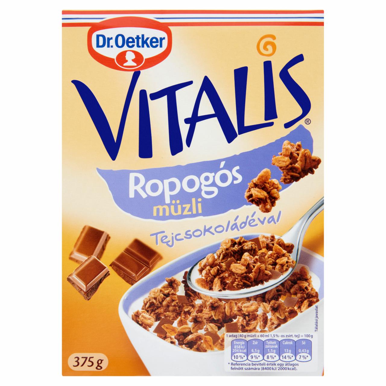 Képek - Dr. Oetker Vitalis Ropogós müzli tejcsokoládéval 375 g