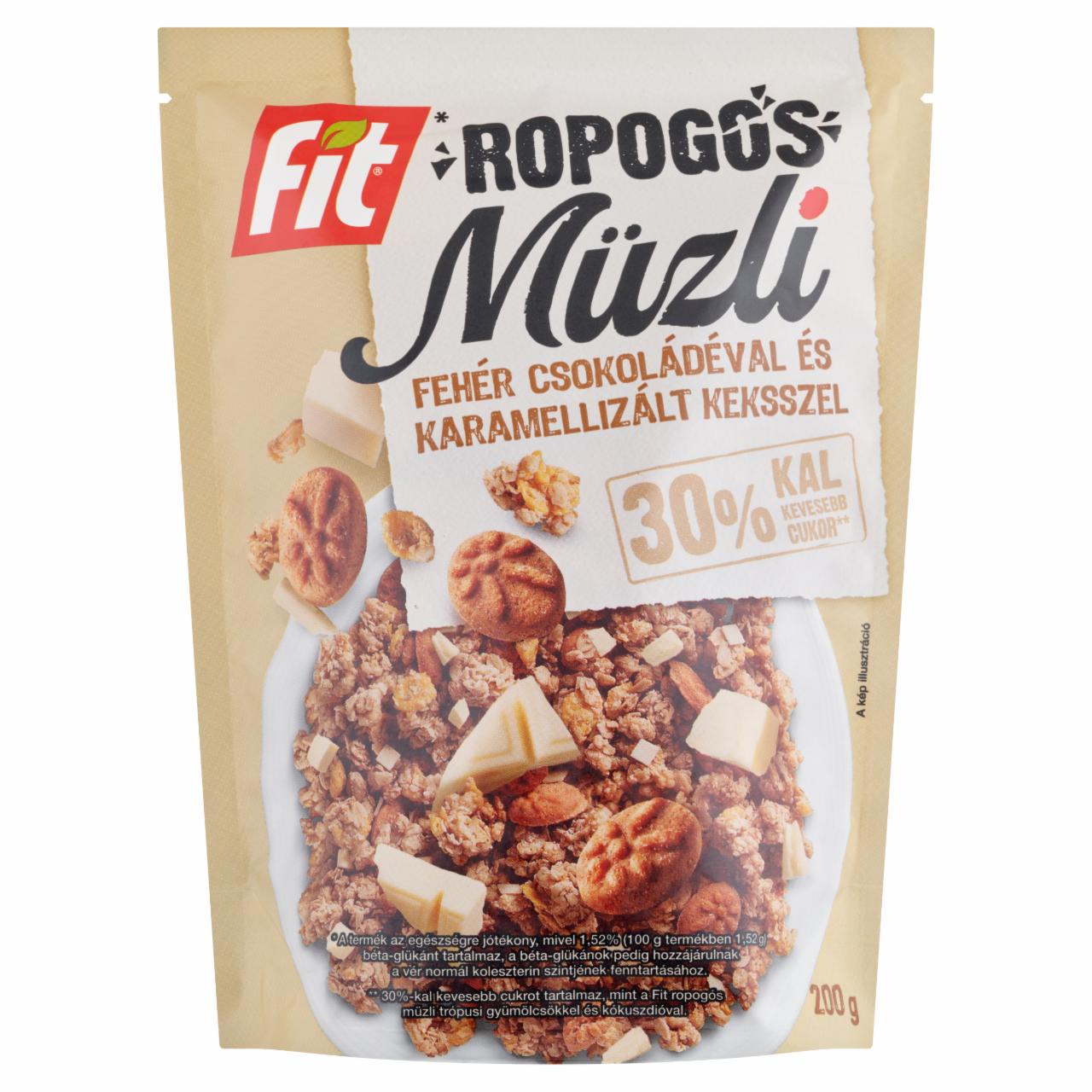 Képek - Fit ropogós müzli fehér csokoládéval és karamellizált keksszel 200 g