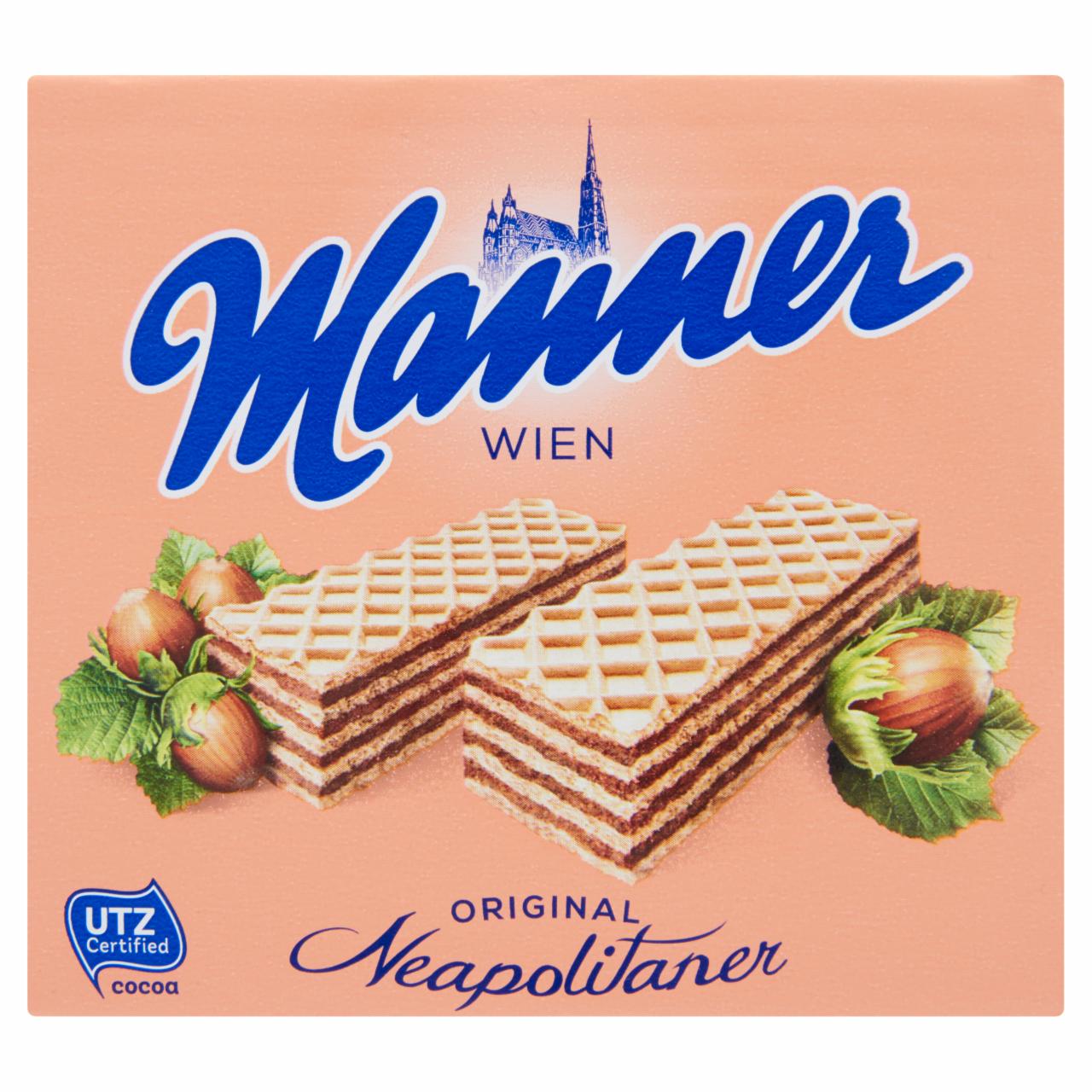 Képek - Manner mogyorókrémmel töltött ropogós ostyaszeletek 75 g