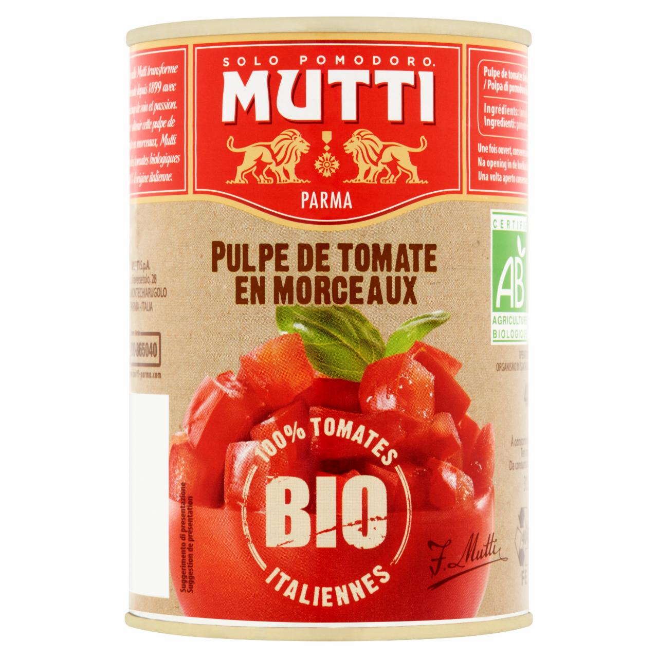 Képek - Mutti BIO darabolt paradicsom 400 g