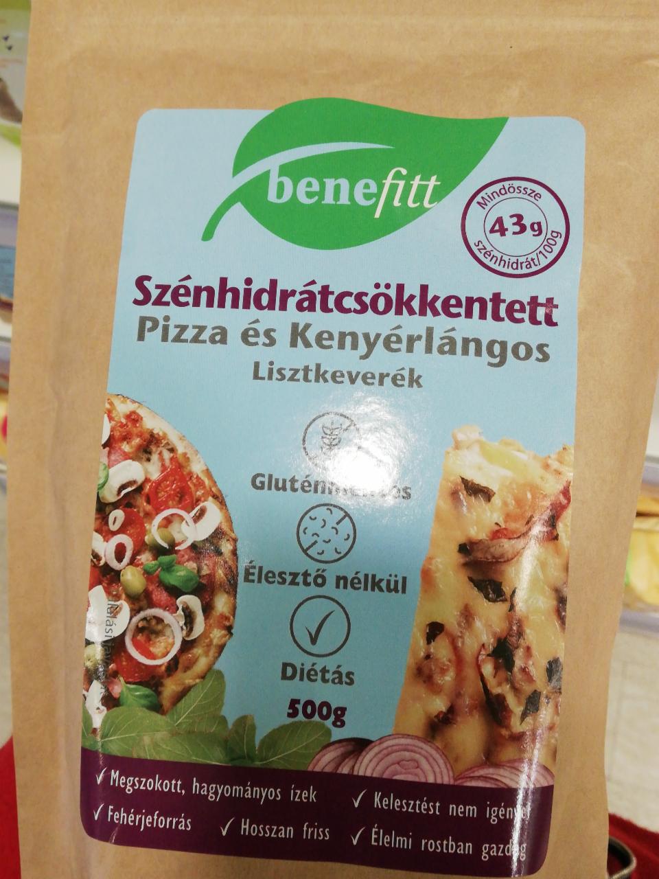 Képek - Szénhidrátcsökkentett pizza és kenyérlángos lisztkeverék Benefitt 