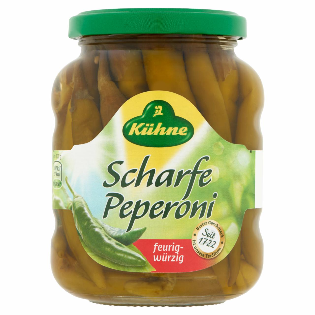Képek - Kühne csípős zöld pepperóni 300 g