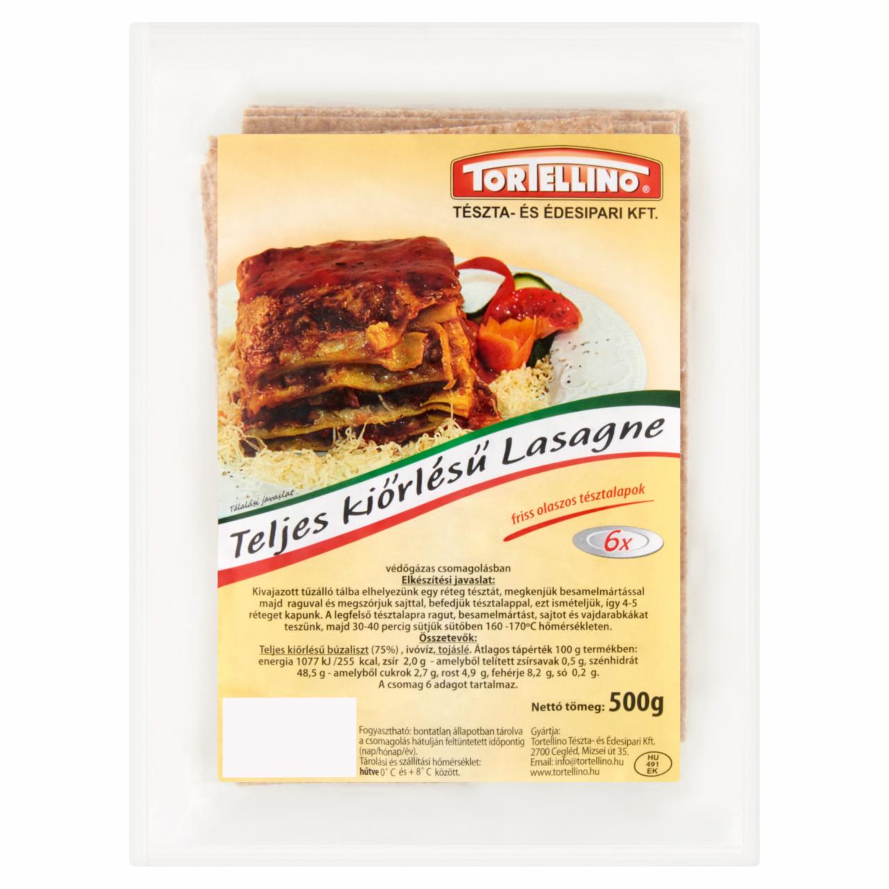 Képek - Tortellino teljes kiőrlésű lasagne 500 g