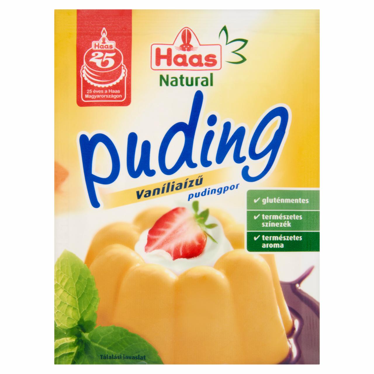 Képek - Haas Natural gluténmentes vaníliaízű pudingpor 40 g