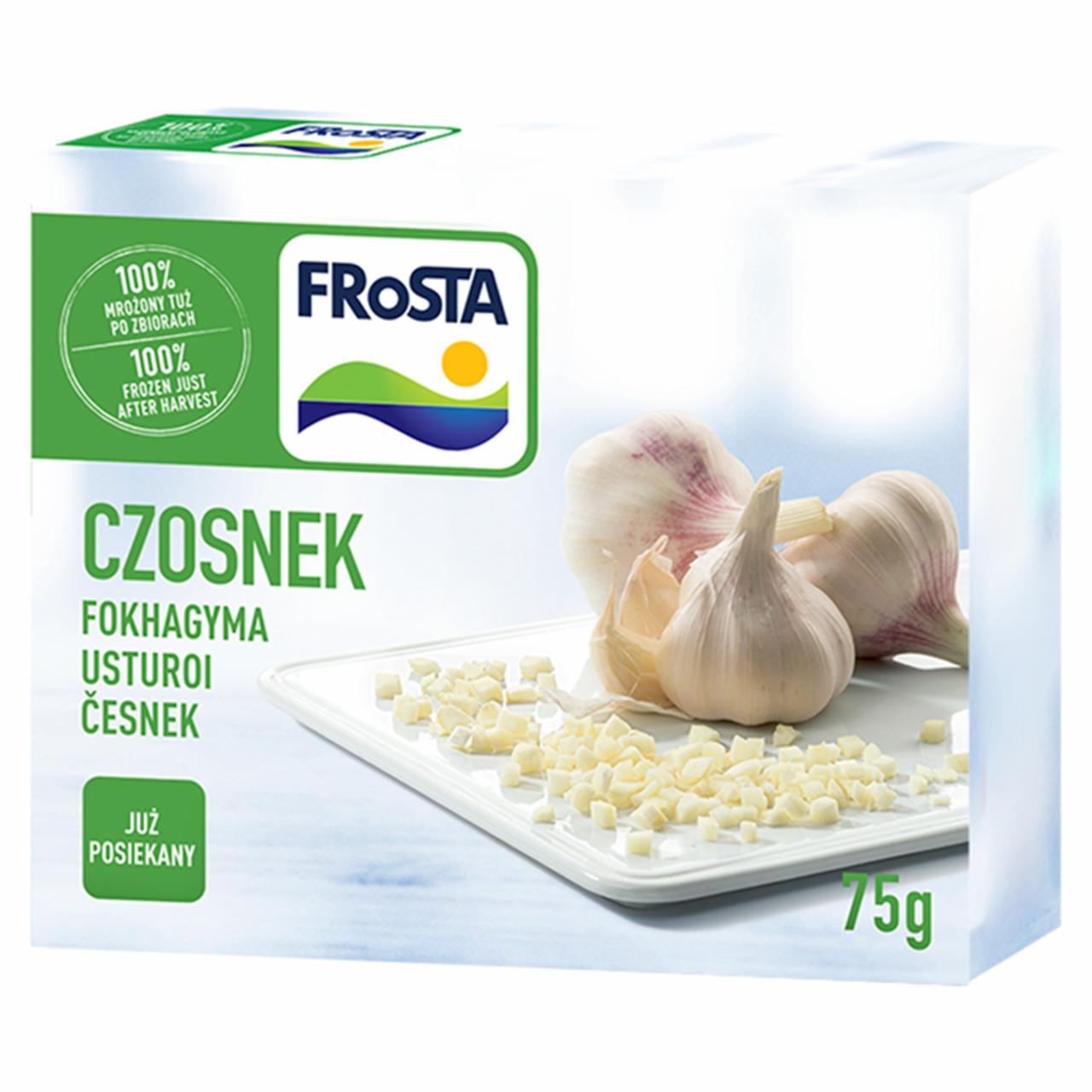 Képek - FRoSTA gyorsfagyasztott, tisztított, aprított, blansírozott fokhagyma gerezdek 75 g