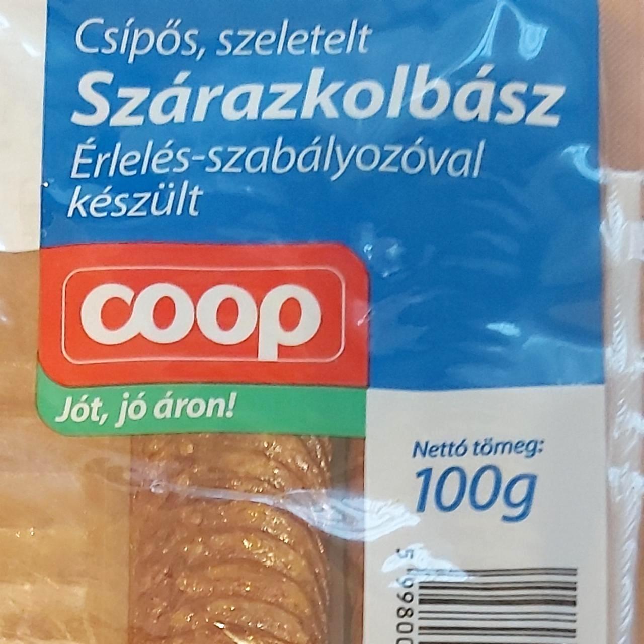 Képek - Csípős szeletelt szárazkolbász Coop