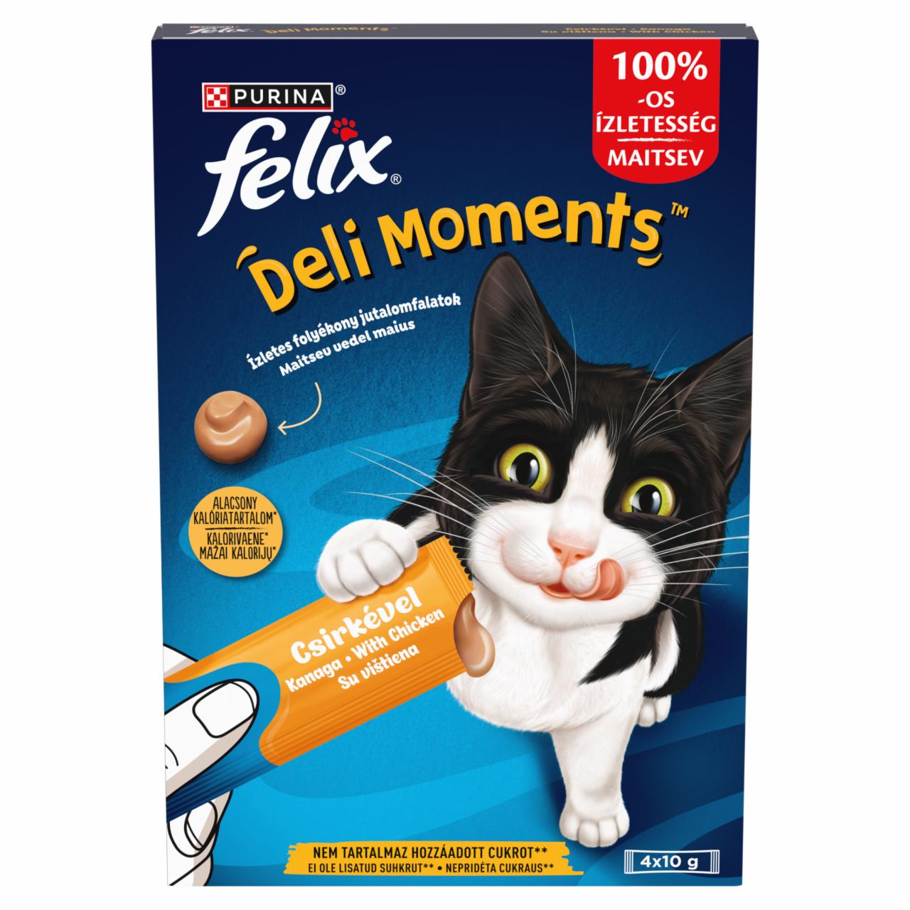 Képek - Purina Felix Deli Moments csirke macska jutalomfalat 4 x 10 g