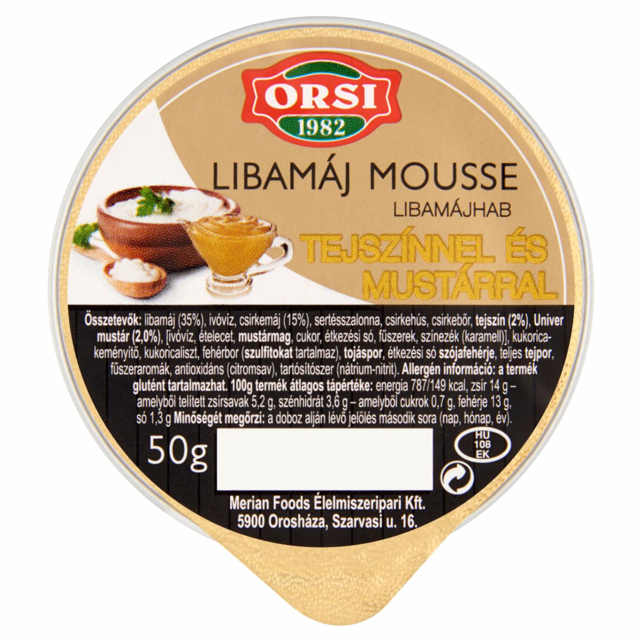 Képek - Orsi libamáj mousse tejszínnel és mustárral 50 g