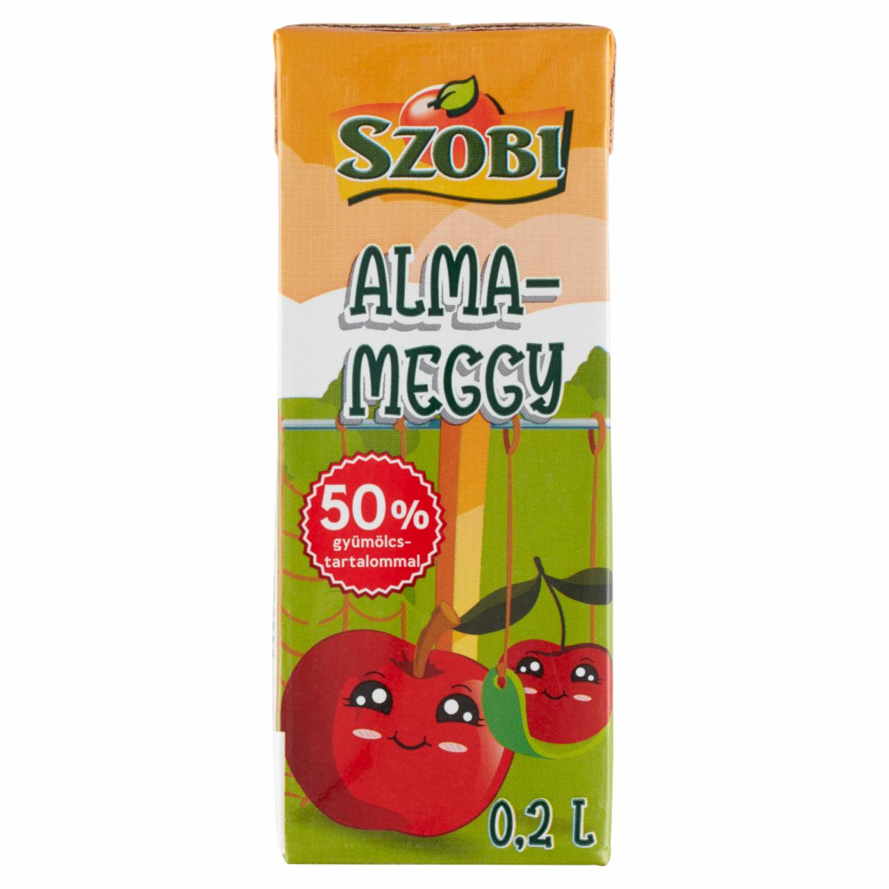 Képek - Szobi rostos alma-meggy ital 0,2 l