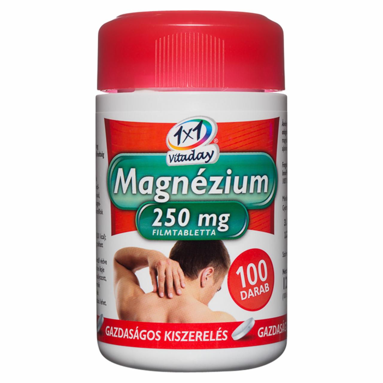 Képek - 1x1 Vitaday Magnézium 250 mg étrend-kiegészítő filmtabletta 100 db 120 g