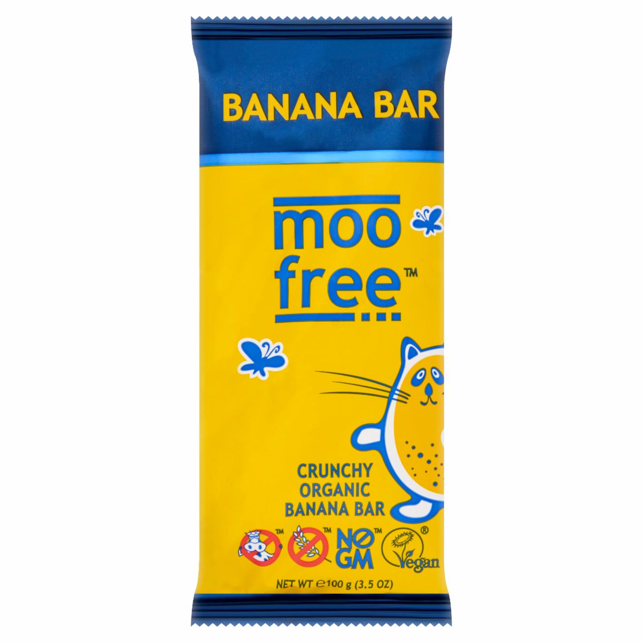 Képek - Moo Free tej- és gluténmentes tejcsokoládé jellegű csokoládé banán darabokkal 100 g