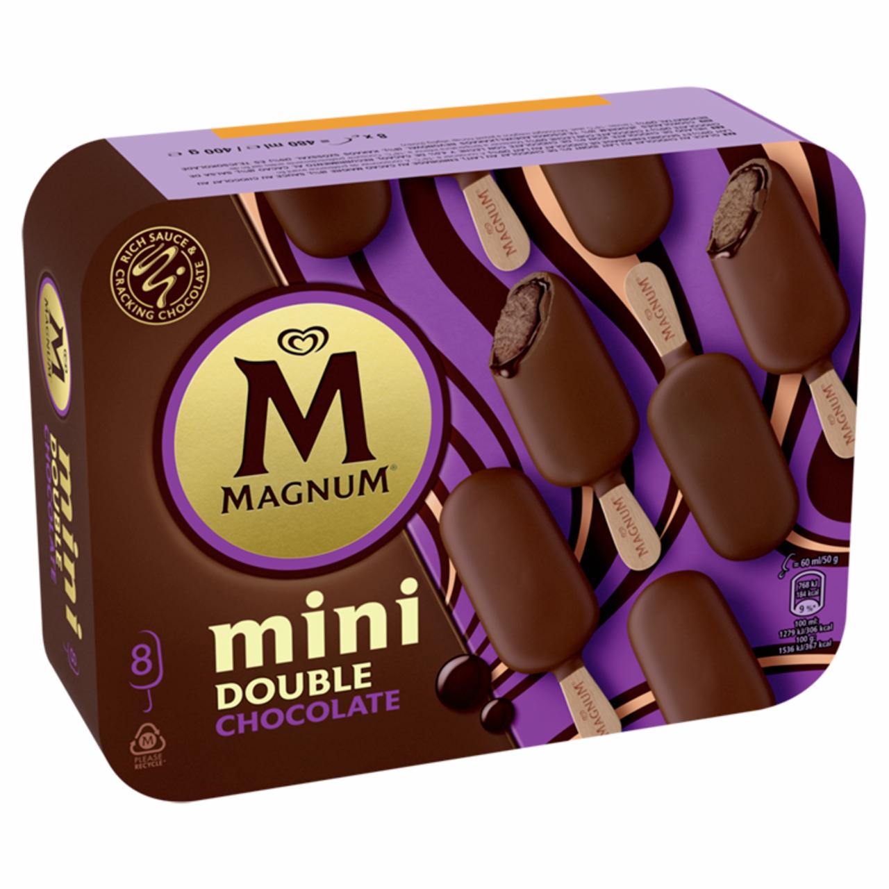 Képek - Magnum Mini multipack jégkrém Dupla Csokoládé 8 x 60 ml