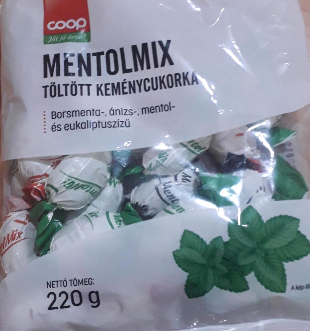 Képek - Mentolmix töltött keménycukorka Coop