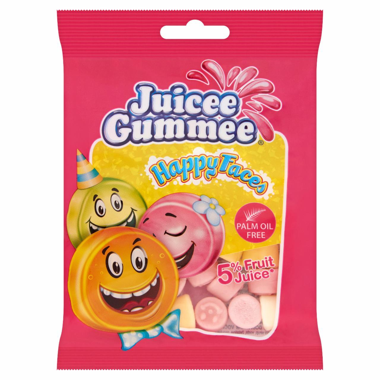 Képek - Juicee Gummee Happy Faces gyümölcsös ízű gumicukor 80 g