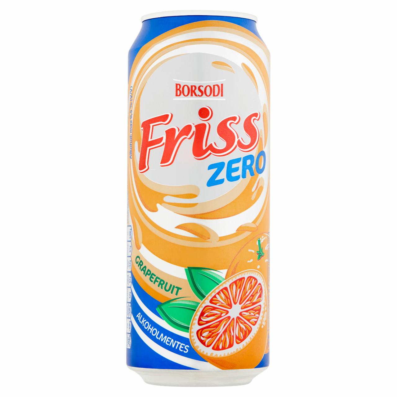 Képek - Borsodi Friss Zero grapefruitos ital és alkoholmentes világos sör keveréke max. 0,5% 0,5 l
