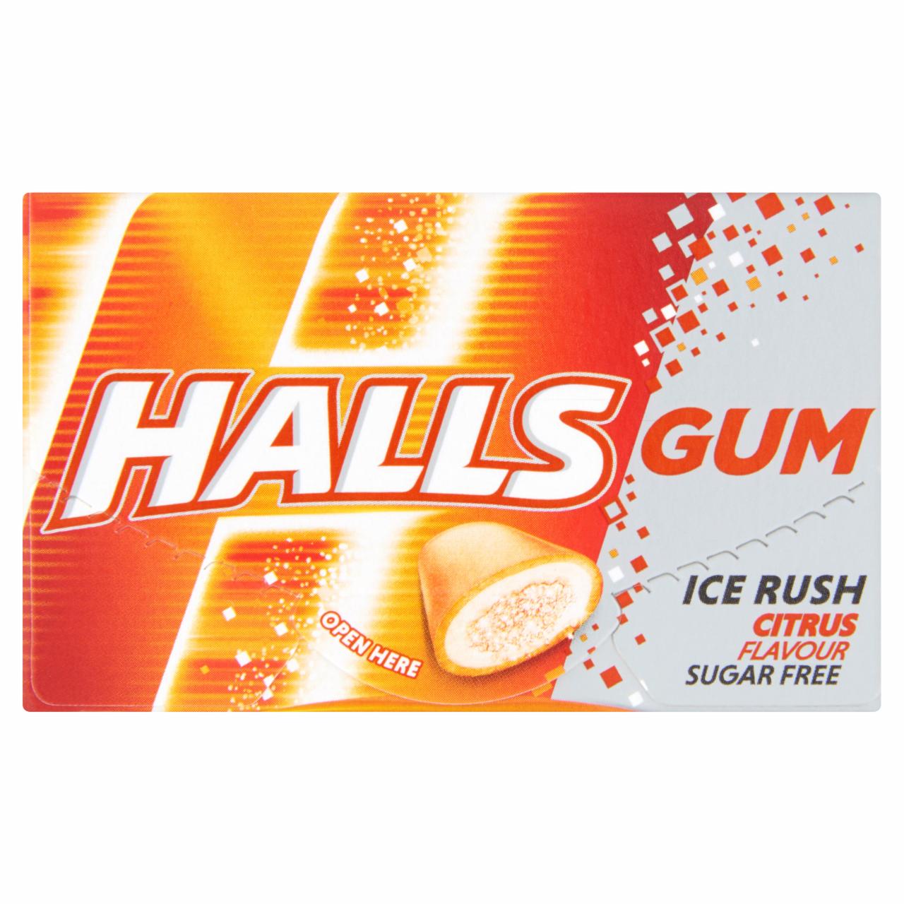 Képek - Halls mandarinízű cukormentes rágógumi édesítőszerekkel 18 g