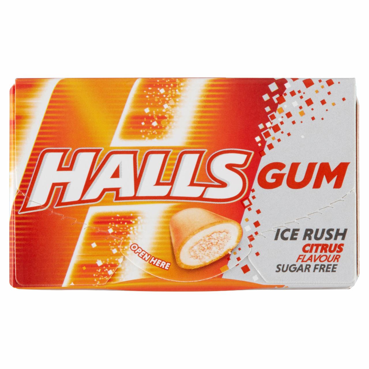 Képek - Halls mandarinízű cukormentes rágógumi édesítőszerekkel 18 g