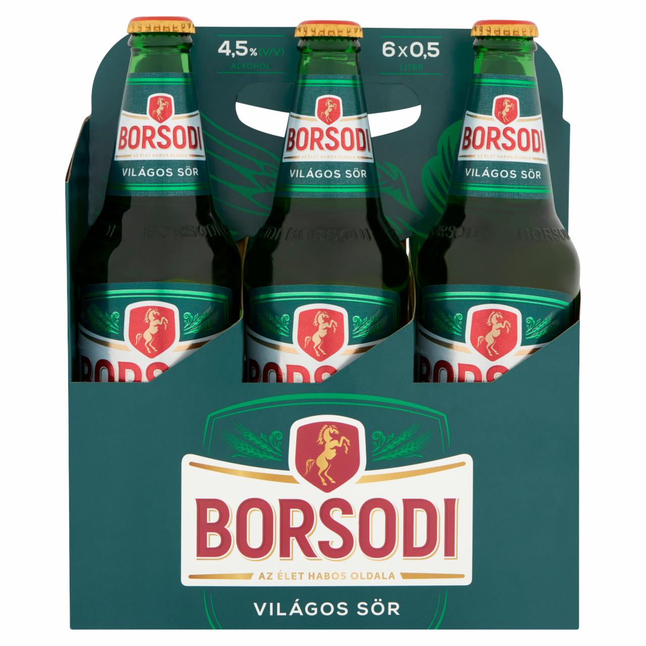 Képek - Borsodi világos sör 6 x 0,5 l